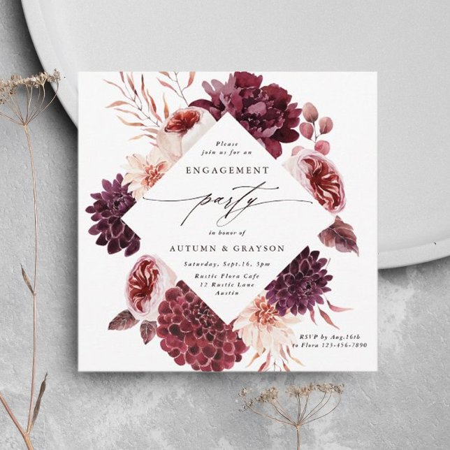 Autumn Romance Floral Wedding Party Einladung (Von Creator hochgeladen)