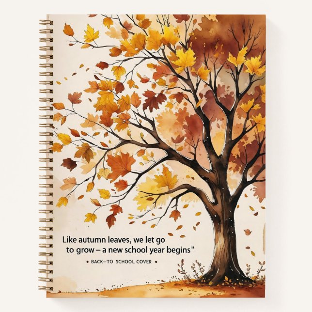 Autumn Roots, Fresh Starts – Back to School Notizbuch (Vorderseite)