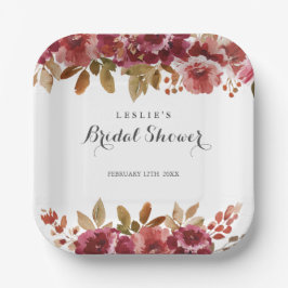 Autumn Rustic Brunch & Bubbly Bridal Shower Pappteller
