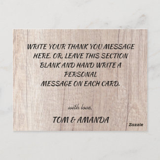 Autumn Rustic Burgundy Calligraphy Flat Wedding Th Postkarte