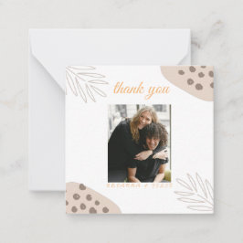 Autumn Rustic Burgundy Calligraphy Foto vielen Dan Mitteilungskarte