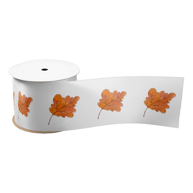 Autumn Rustin Maple Leaf Satin Ribbon Satinband (Spule)
