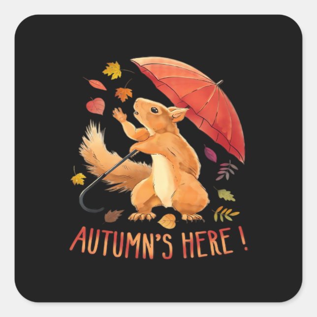 Autumn’s It’s Fall Y’all Quadratischer Aufkleber (Vorderseite)