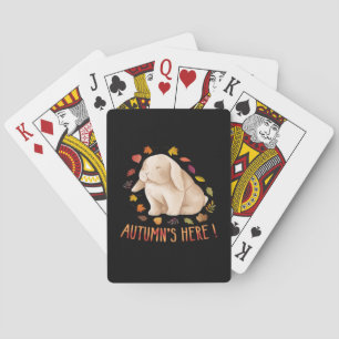 Autumn sagt süßer Hase Herbst Es ist Herbst Leute Spielkarten