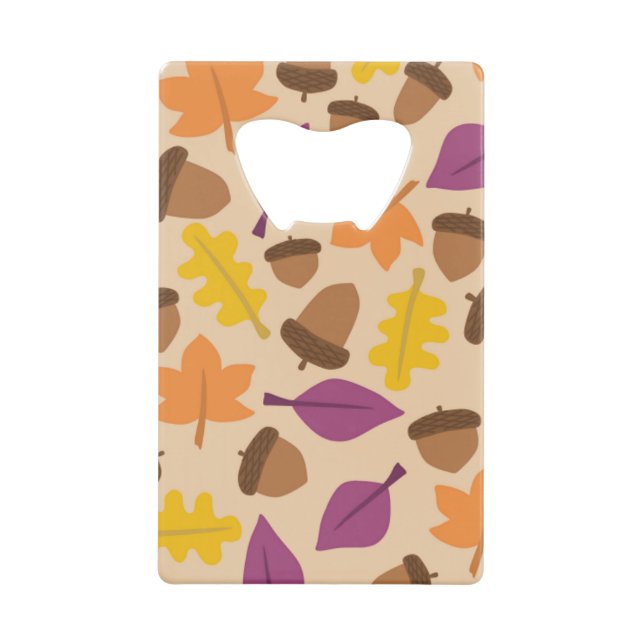 AUTUMN SAISON PATTERN KREDITKARTENFLASCHENÖFFNER (Vorderseite)