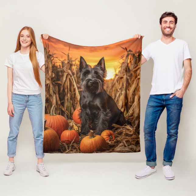 Autumn Scottie Fleecedecke (Beispiel)