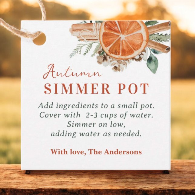 Autumn Simmer pot Stovetop Potpourri Geschenk Geschenkanhänger (Von Creator hochgeladen)