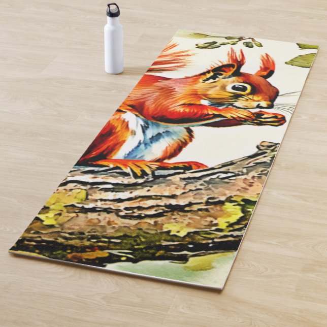 Autumn Squirrel Art Yogamatte (Beispiel)