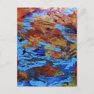 "Autumn Stream" - abstrakte Design-Postkarte Postkarte