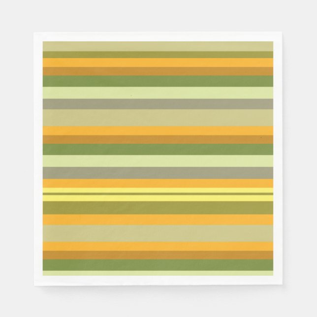 Autumn Stripes Paper Napkin Serviette (Vorderseite)