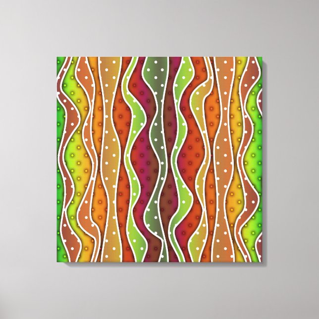 AUTUMN STRIPES STRETCHED CANVAS DRUCKEN LEINWANDDRUCK (Vorderseite)