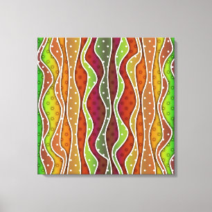 AUTUMN STRIPES STRETCHED CANVAS DRUCKEN LEINWANDDRUCK