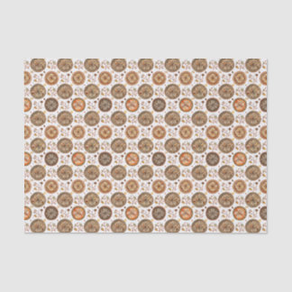 Autumn Sunburst Citrus and Berries Pattern Seidenpapier