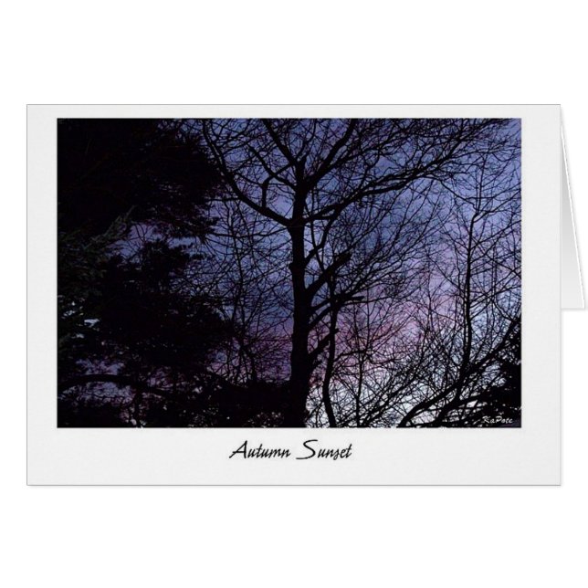 Autumn Sunset Card (Vorderseite (Horizontal))