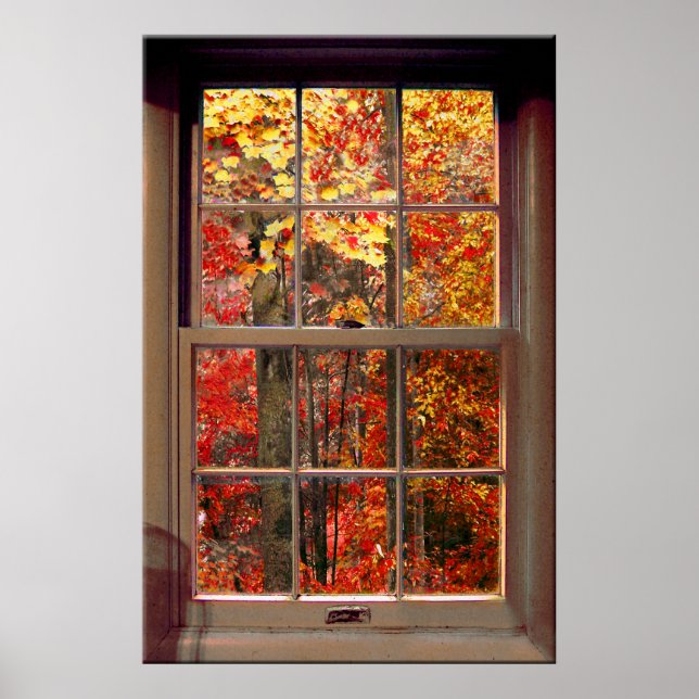 AUTUMN-Szene für tragbare Fenster Poster (Vorne)
