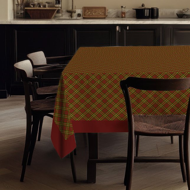 Autumn Tartan Tablecloth Elegant Checkered Style Tischdecke (Autumn Tartan Tablecloth Elegant Checkered Style)