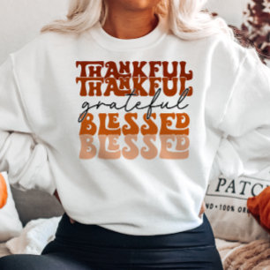 AUTUMN THEMA DANKFUL GRATEFUL BLESSED SWEATSHIRT
