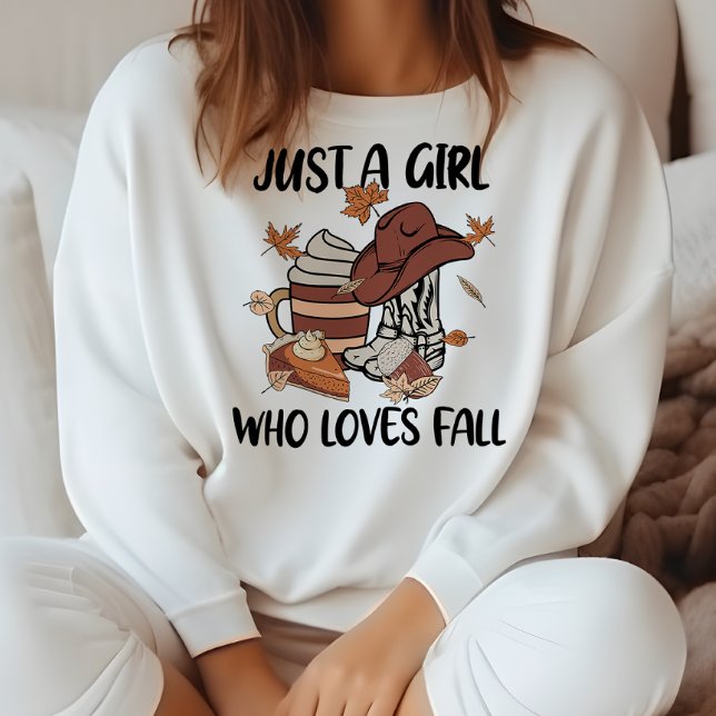 AUTUMN THEMA WESTERN NUR EIN MÄDCHEN, DIE LIEBEN F SWEATSHIRT (Von Creator hochgeladen)