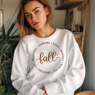 AUTUMN THEMED FALLING BLÄTTER, CIDER, PUMPKINS SWEATSHIRT