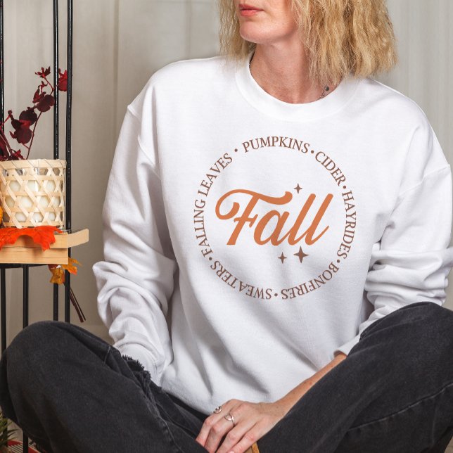 AUTUMN THEMED FALLING BLÄTTER, PUMPKINS, CIDER SWEATSHIRT (Von Creator hochgeladen)
