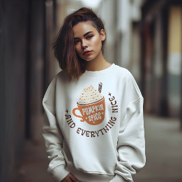 AUTUMN THEMED PUMPKIN SPICE & ALLES NIEDRIGE SWEATSHIRT