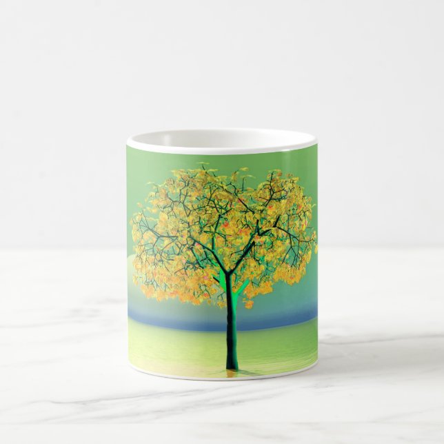 Autumn Tree Sunset Kaffeetasse (Mittel)