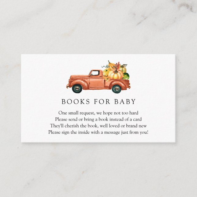Autumn Truck Drive by Baby Shooting Card Begleitkarte (Vorderseite)