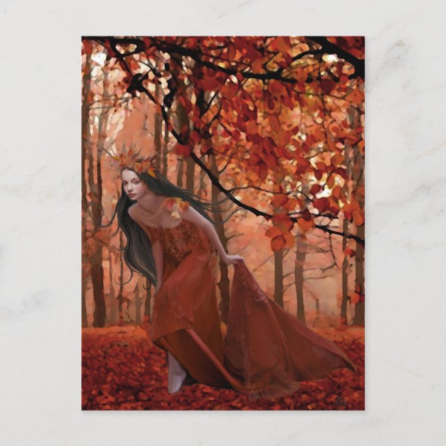 Autumn Tryst Postcard Postkarte (Vorderseite)
