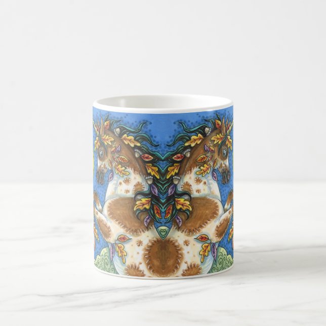 AUTUMN VERLÄSST AUF EINEM UNICORN STALLION, PFERDE KAFFEETASSE (Mittel)