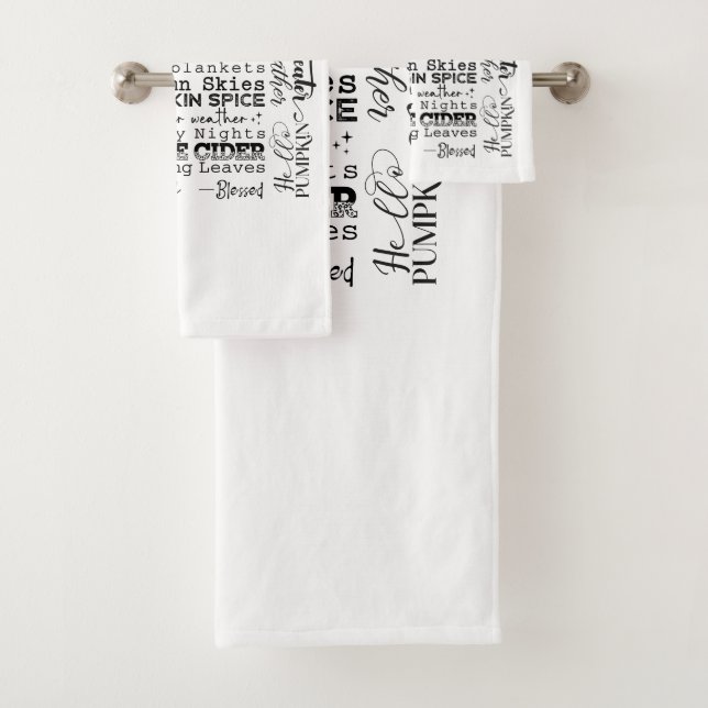 Autumn Vibes Bathroom Towel Set (Insitu)