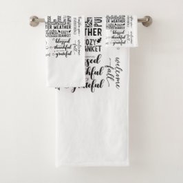 Autumn Vibes Bathroom Towel Set