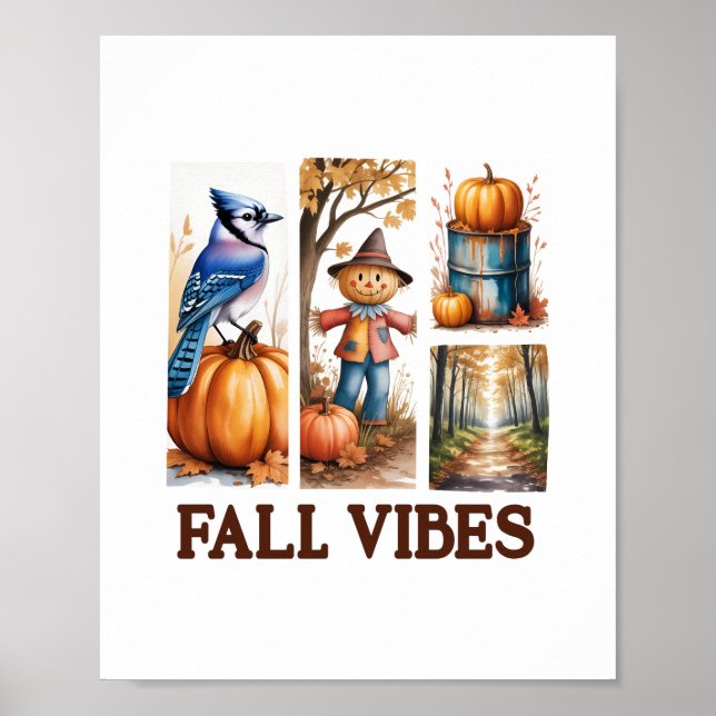 Autumn Vibes Fall Vibes Poster (Vorne)