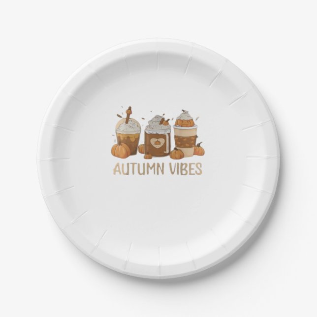 AUTUMN VIBES Oversized T - Shirt.png Pappteller (Vorderseite)