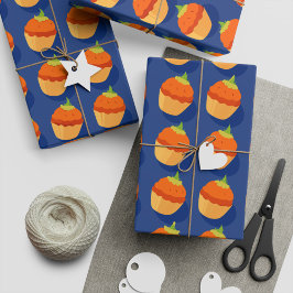 Autumn Vibes Pumpkin Cupcakes Geschenk Geschenkpapier