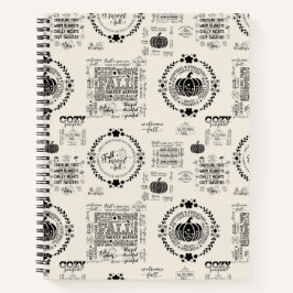 Autumn Vibes Spiral Recipe Notebook Notizbuch