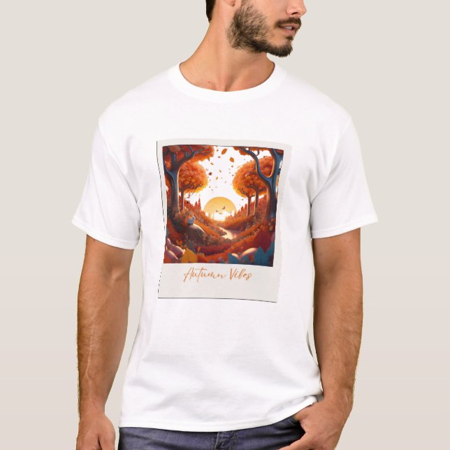 Autumn Vibes Surrealismus T-Shirt (Vorderseite)