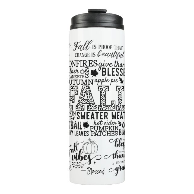 Autumn Vibes Thermal Tumbler Thermosbecher (Vorderseite)