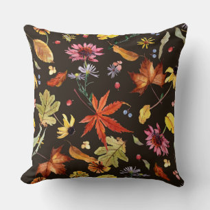 Autumn Vibes Watercolor Kissen