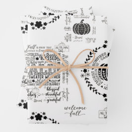 Autumn Vibes Wrapping Papers Geschenkpapier Set