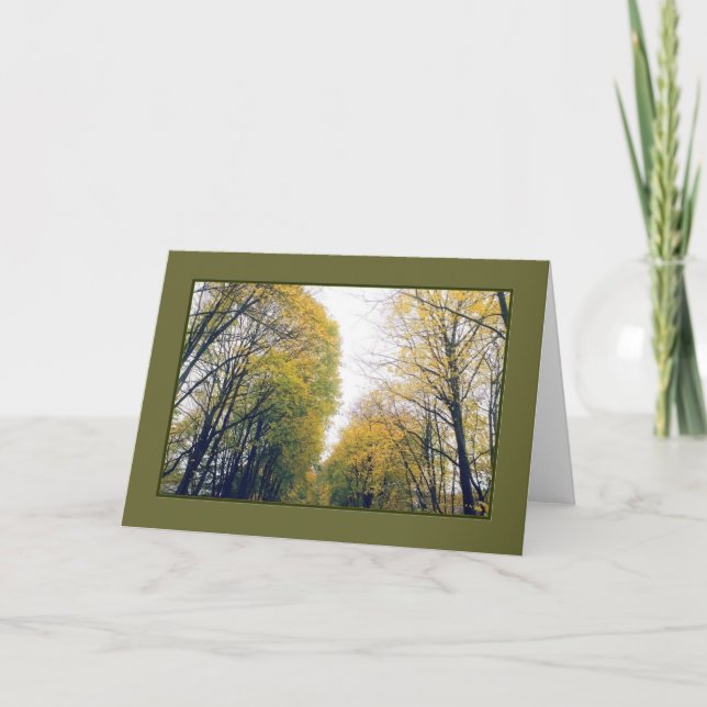 'Autumn Walkway' Blank Grußkarte Karte (Vorderseite)