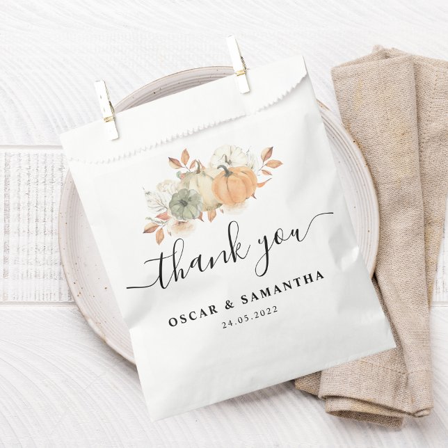 Autumn Wassercolor Pumpkins & Blume Geschenktütchen (Von Creator hochgeladen)