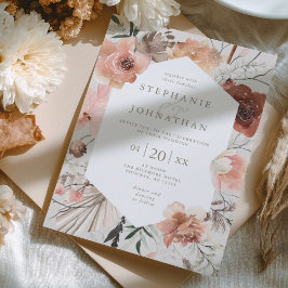 Autumn Watercolor Boho Floral Wedding Einladung