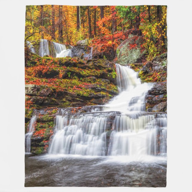 Autumn Waterfall Fleecedecke (Vorderseite)
