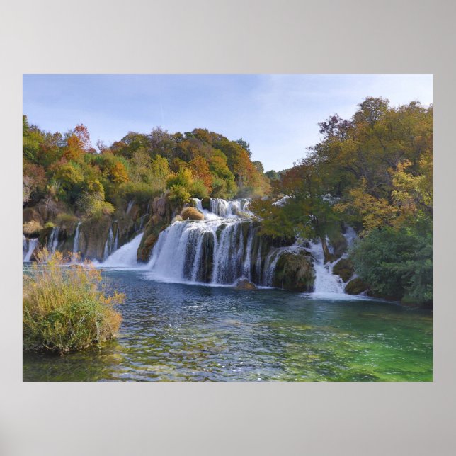 Autumn Waterfall Poster (Vorne)