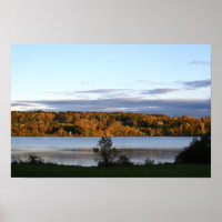 Autumn Waterscape Poster