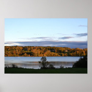 Autumn Waterscape Poster