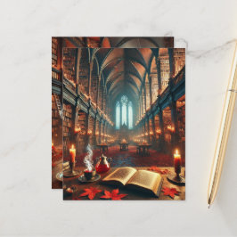 Autumn Whimsigoth Magic Library Scrapbook Paper