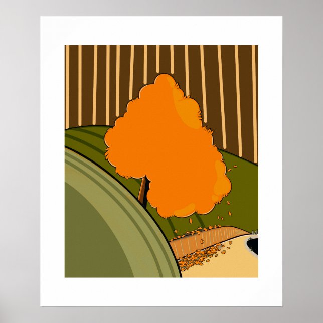 Autumn Whisper –Minimal Seasonal Poster by Sklines (Devant)