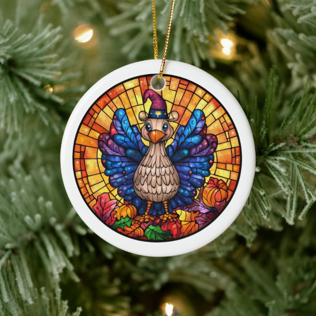 Autumn Wildlife Keramik Ornament (Baum)