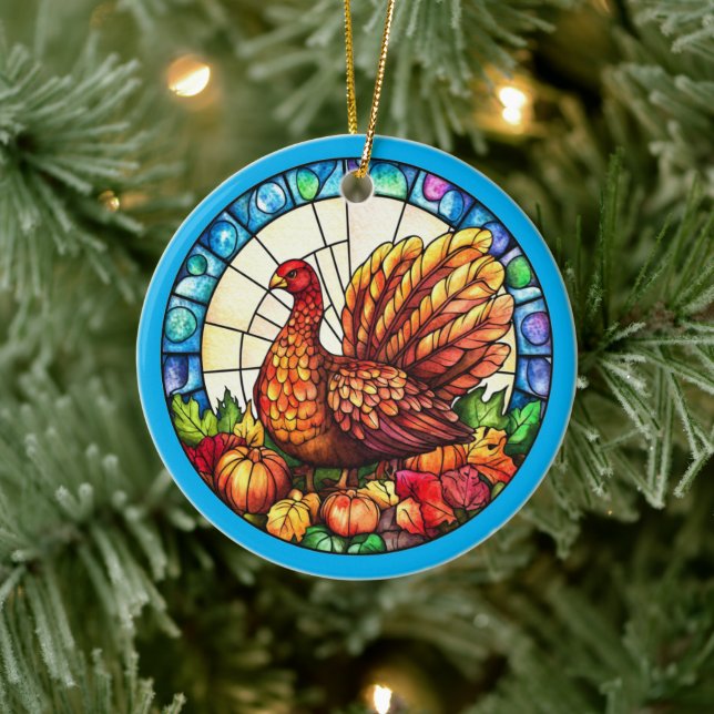 Autumn Wildlife Keramik Ornament (Baum)